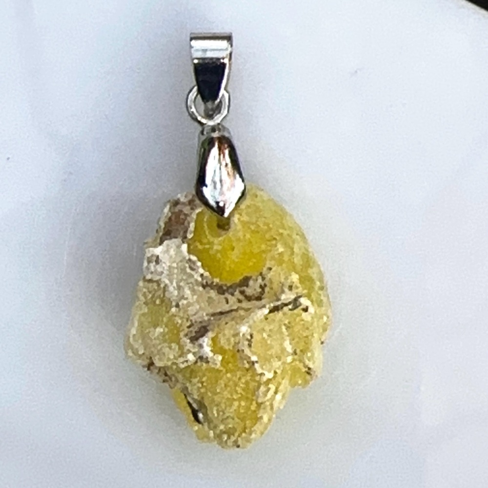 Natural Brucite Freeform Pendants with stainless steel - Picture 12 of 17